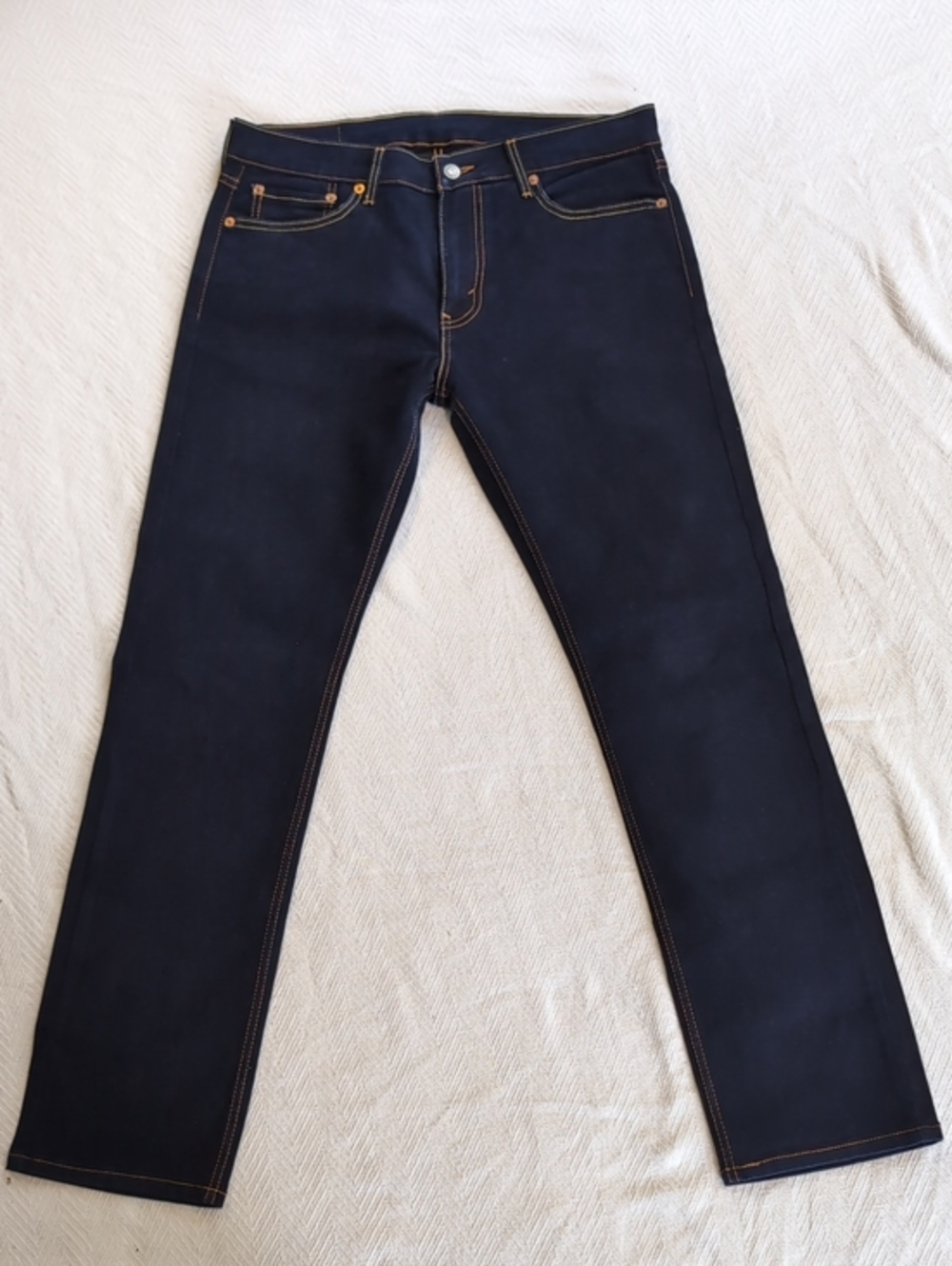 Levi's Premium 513 Slim Straight Jeans W36 L32 Dark Rinse Waterless Stretch
